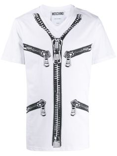 Moschino zip print short-sleeved T-shirt
