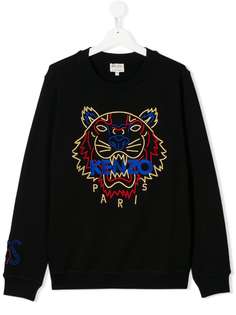 Kenzo Kids толстовка с вышивкой Tiger