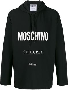 Moschino logo print hoodie