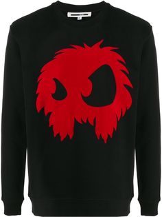 McQ Alexander McQueen crew neck monster print sweatshirt