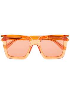 Bottega Veneta orange Havana square sunglasses