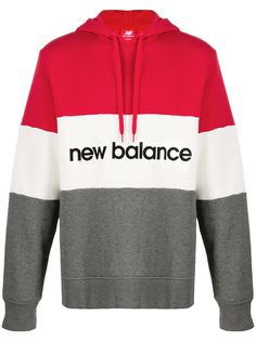 New Balance colour-block relaxed-fit hoodie