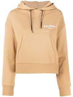 Balmain logo print hoodie