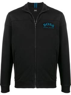 BOSS толстовка на молнии с логотипом