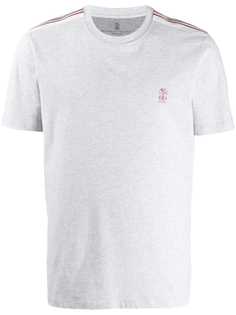 Brunello Cucinelli футболка с отделкой в полоску