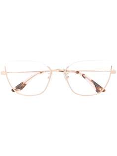 McQ Alexander McQueen очки в безободковой оправе кошачий глаз