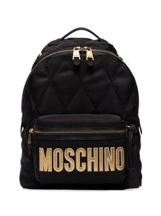Moschino стеганый рюкзак с логотипом