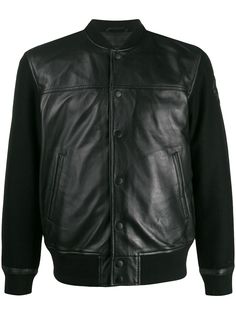 John Varvatos leather bomber jacket