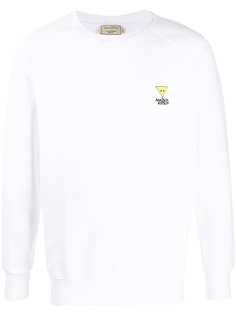 Maison Kitsuné triangle patch crew-neck sweatshirt