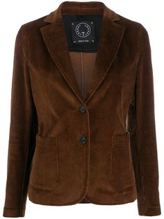 T Jacket приталенный вельветовый блейзер