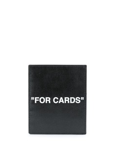 Off-White embossed leather card holder
