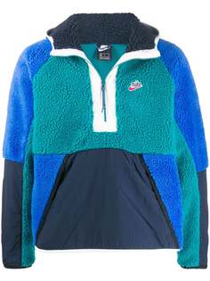 Nike 1/2 zipped colour-blocked hoodie