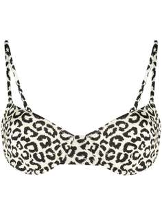 Solid & Striped Eva leopard-print bikini top