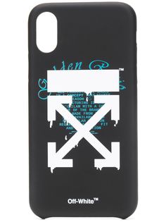 Off-White DRIPPING ARROWS IPHONE XS COV BLACK WHIT