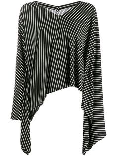 Mm6 Maison Margiela топ асимметричного кроя в полоску