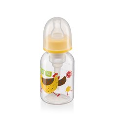 Бутылочка с силиконовой соской Happy Baby lemon, 120 мл, желтый