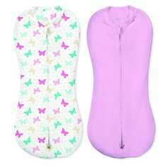 Конверт на молнии Summer Infant Swaddlepod, 2 шт., Free to Fly Butterflies