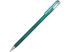 Ручка гелевая Pentel Hybrid Dual Metallic 0.1mm корпус Green, стержень Orange+Yellow K110-DDX