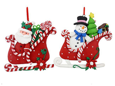 Фигурка Crystal Deco Новогоднии Санки 10х1х10cm MA7968A/B