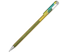 Ручка гелевая Pentel Hybrid Dual Metallic 0.1mm корпус Blue, стержень Yellow-Green K110-DDGX
