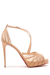 Нюдовые босоножки Filamenta 120 Christian Louboutin