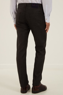 Шерстяные брюки в клетку Kiton