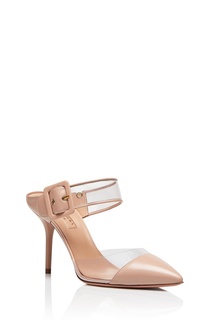 Кожаные бежевые мюли Optic Mule 85 Aquazzura