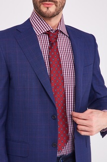 Красный галстук с цветочным узором Kiton
