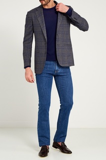 Синий шерстяной джемпер Kiton