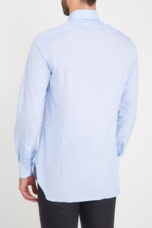 Хлопковая голубая рубашка Kiton