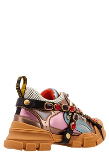 Разноцветные кроссовки Flashtrek со съемной лентой Gucci