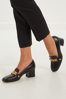 Черные туфли Sylvie с золотистой отделкой Gucci