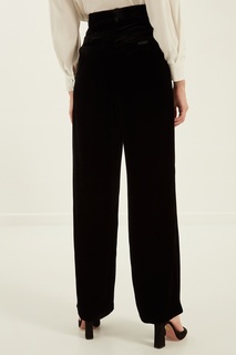Черные бархатные брюки Fendi
