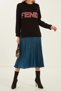 Шерстяной джемпер с логотипом Fendi