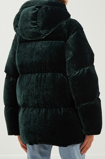 Бархатная зеленая куртка Moncler