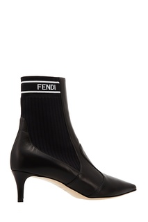 Черные ботильоны Fendi