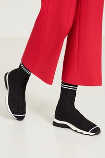 Текстильные ботинки со шнуровкой Fendi