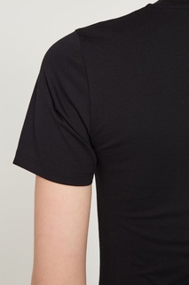 Черная футболка с вырезом под горло Acne Studios