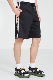Черные шорты с эластичным поясом Gucci Man