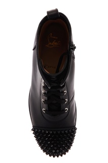 Кожаные ботинки с шипами TS Croc Christian Louboutin