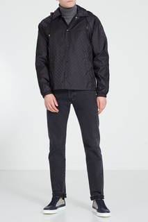 Черная куртка с монограммами Gucci Man