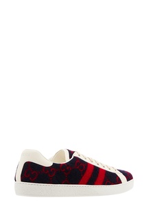 Белые кеды с фактурной отделкой Gucci Man