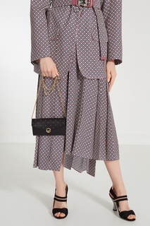 Черный кошелек с золотистым декором Fendi