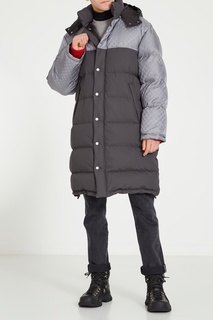 Дутый контрастный пуховик Gucci Man