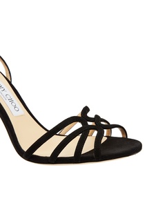 Черные замшевые босоножки Mimi 100 Jimmy Choo
