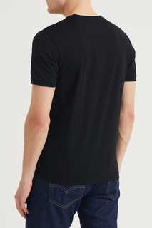 Черная футболка с принтом Fendi