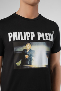 Черная футболка с фотопринтом Philipp Plein