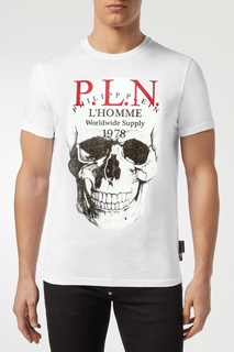 Белая футболка с графичным принтом Philipp Plein