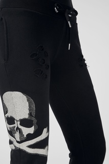 Черные брюки с прорезями Philipp Plein