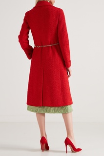 Красное фактурное пальто Gucci